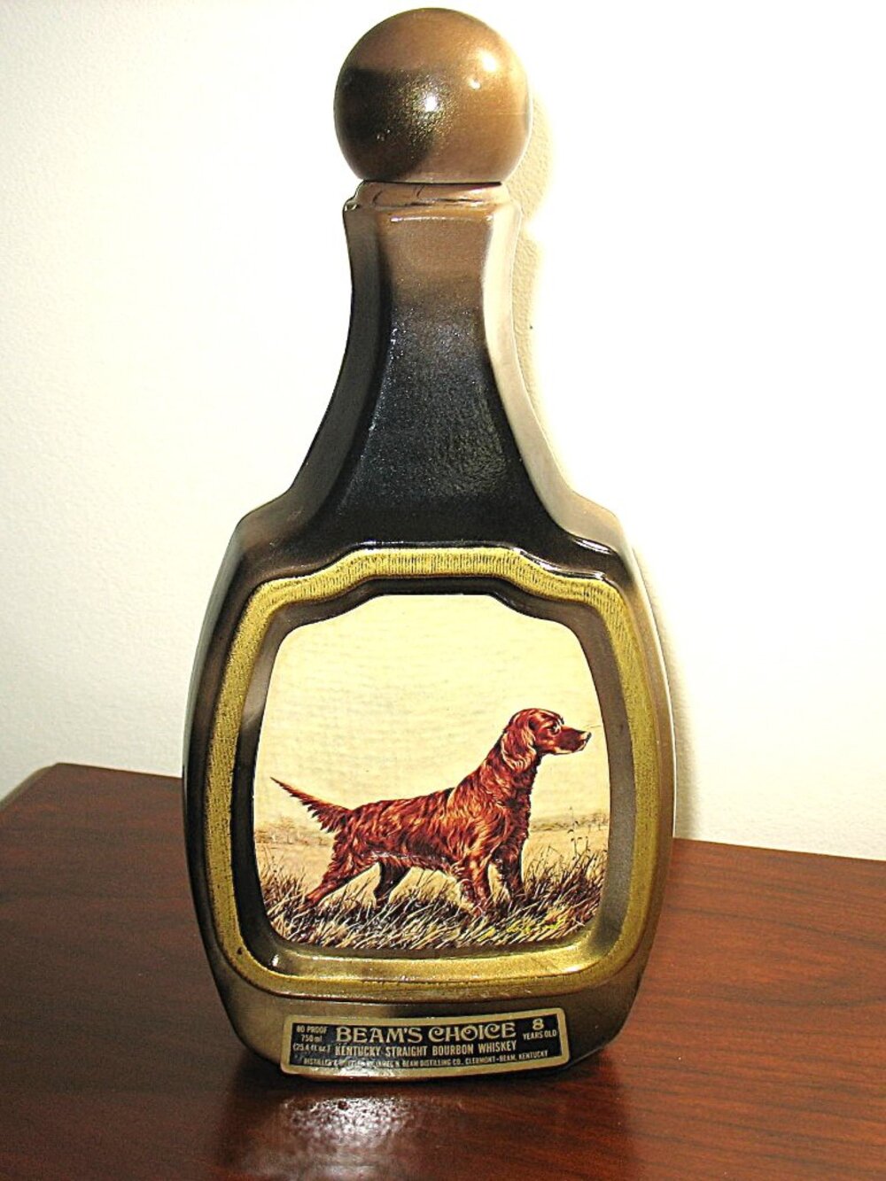 Vintage Beams Choice Kentucky Straight Bourbon Whiskey Collectible Decanter Dog